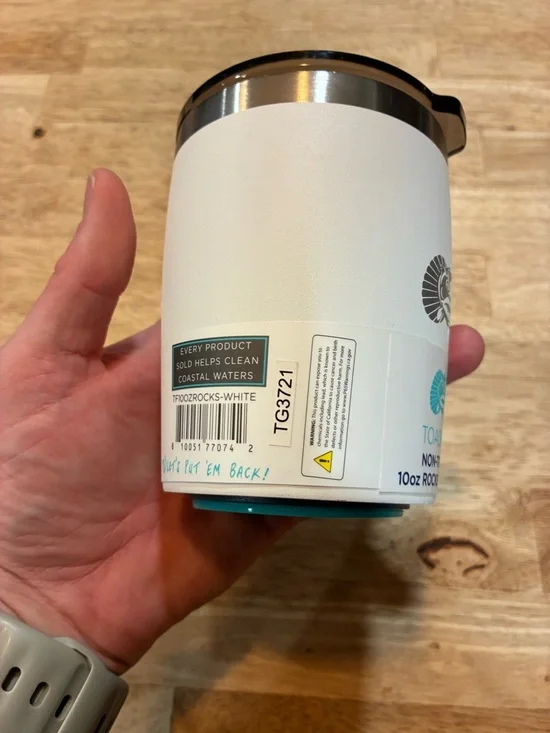 Toadfish Non-Tipping 10oz Rocks Tumbler - White brand new - Picture 2 of 4